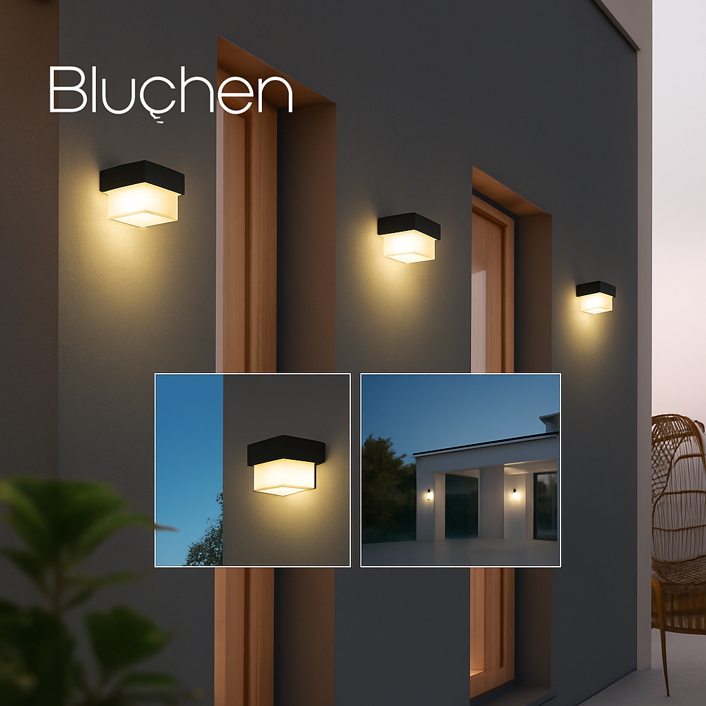 applique murale led solaire moderne étanche pour extérieur jardin - vue 4 sur 8