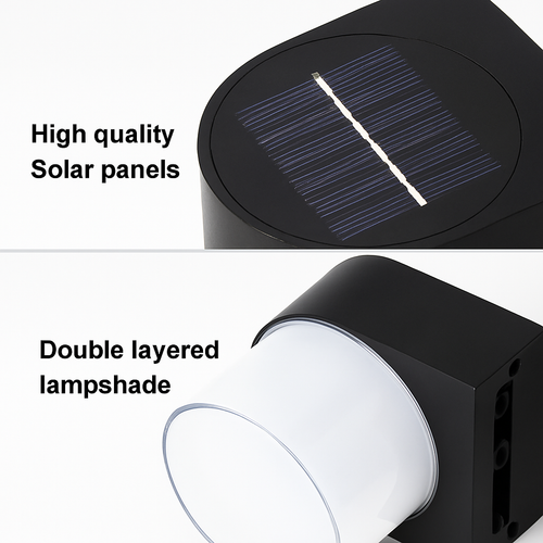 applique murale led solaire moderne étanche pour extérieur jardin - vue 7 sur 8