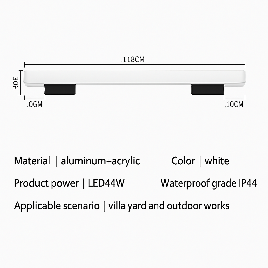 applique murale led étanche pour éclairage moderne intérieur - vue 12 sur 12