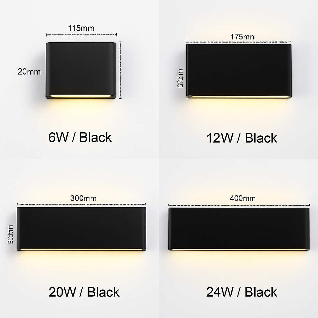 applique murale led étanche pour extérieur en aluminium - vue 5 sur 13
