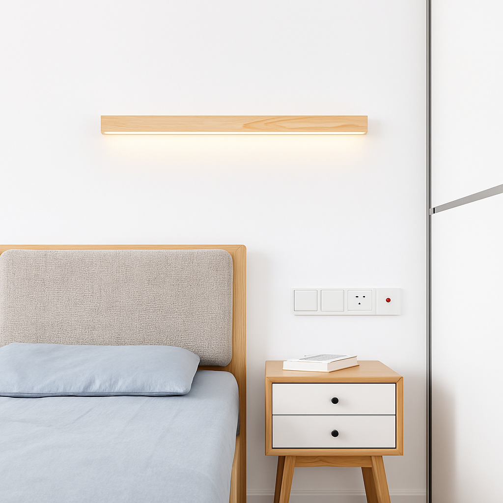 applique murale Longue bande LED en bois - vue 3 sur 10