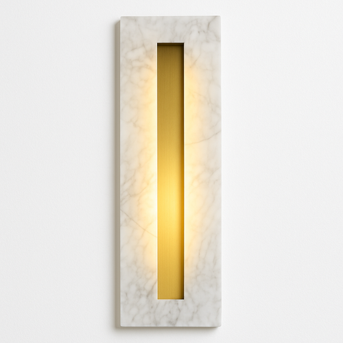 applique murale luxe en cuivre et marbre moderne - vue 7 sur 9