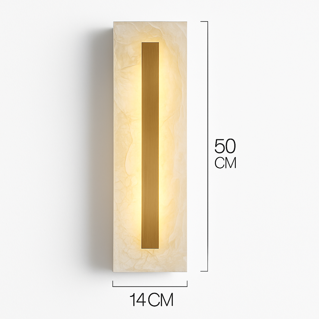 applique murale luxe en cuivre et marbre moderne - vue 9 sur 9
