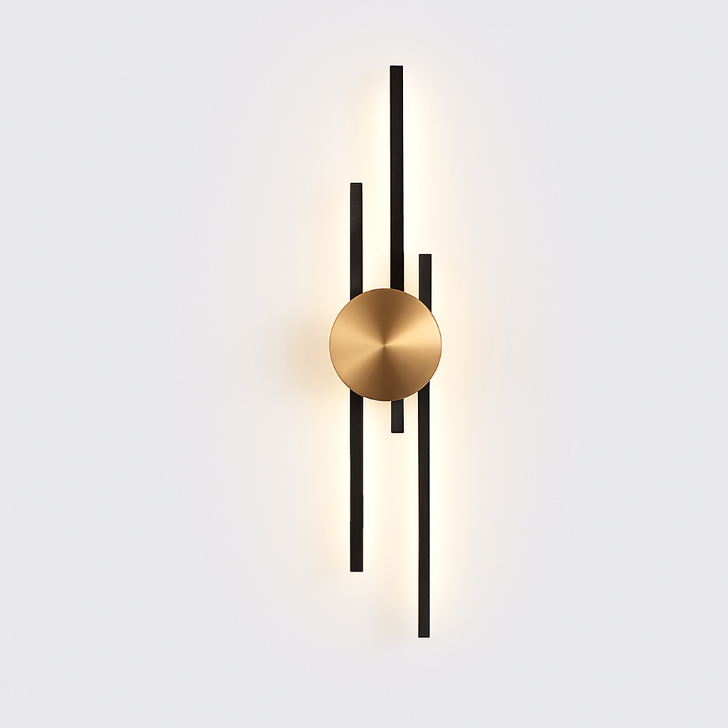 applique murale minimaliste en laiton led atmosphère - vue 12 sur 18