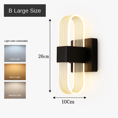applique murale moderne en acrylique design nordique led décorative - vue 16 sur 21