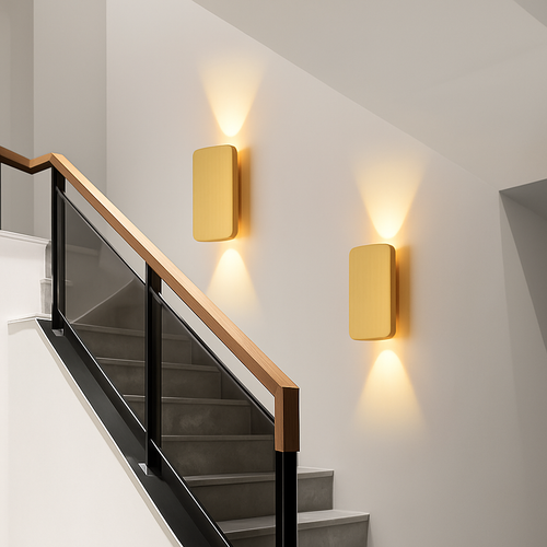 applique murale moderne en aluminium brossé pour éclairage intérieur - vue 2 sur 6