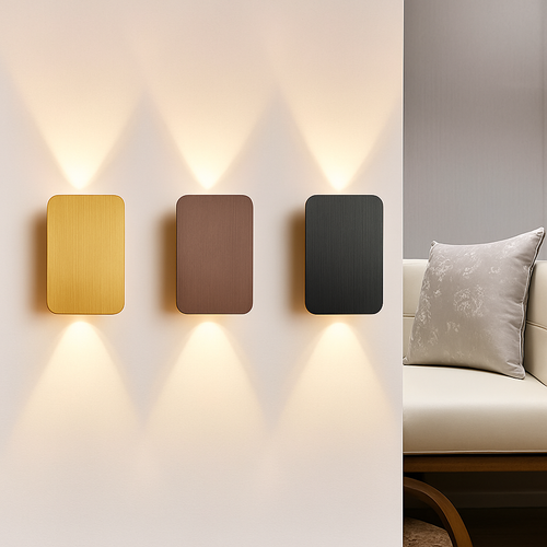 applique murale moderne en aluminium brossé pour éclairage intérieur - vue 3 sur 6