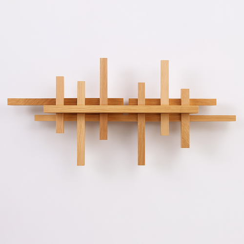 applique murale moderne en bois avec éclairage led artistique - vue 5 sur 13