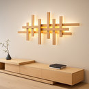 applique murale moderne en bois avec éclairage led décoratif
