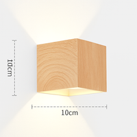 applique murale moderne en bois avec éclairage led décoratif
