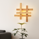 applique murale moderne en bois avec éclairage led décoratif
