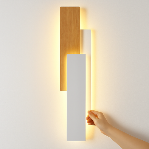 Applique murale moderne en bois naturel - vue 2 sur 12