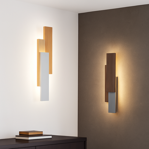 Applique murale moderne en bois naturel - vue 3 sur 12
