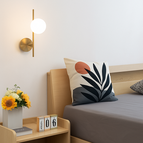 applique murale moderne en boule de verre design créatif et élégant - vue 4 sur 9