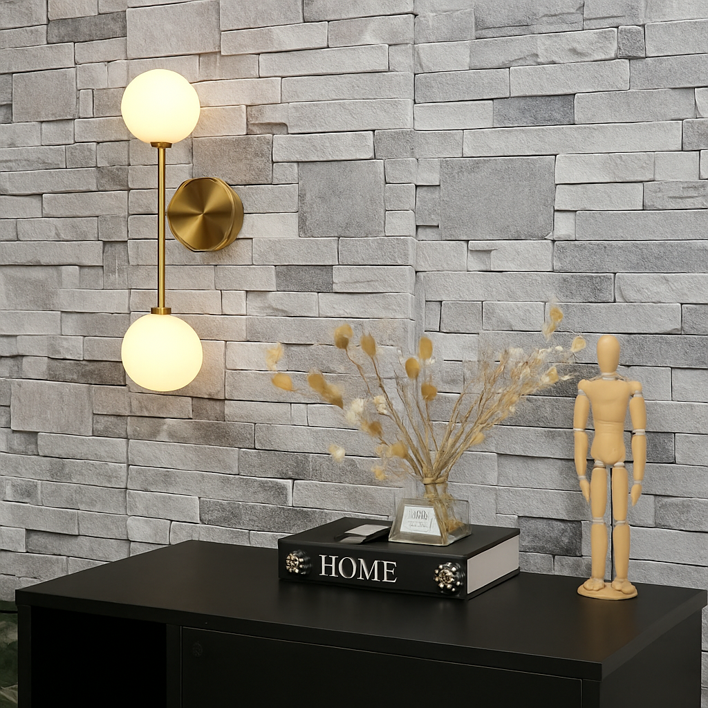 applique murale moderne en boule de verre design créatif et élégant - vue 5 sur 9