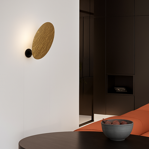 applique murale moderne en forme de lune design italien - vue 3 sur 7