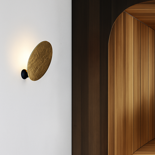 applique murale moderne en forme de lune design italien - vue 5 sur 7