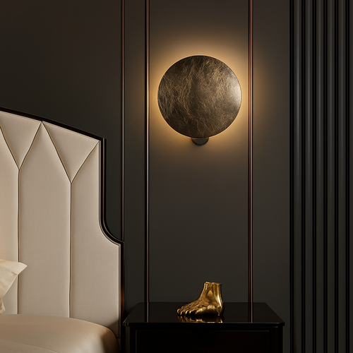 applique murale moderne en forme de lune design italien - vue 6 sur 7