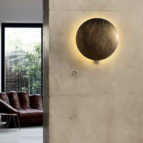applique murale moderne en forme de lune design italien - vue 7 sur 7