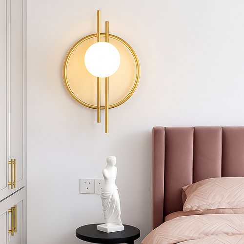 Applique murale moderne en métal rond Harlow - vue 4 sur 9
