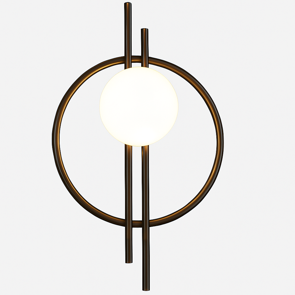 Applique murale moderne en métal rond Harlow - vue 6 sur 9