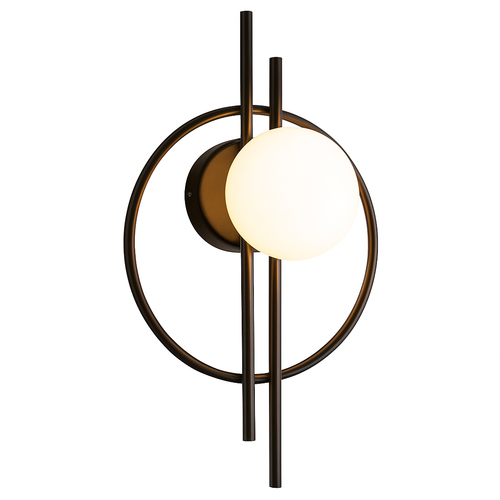 Applique murale moderne en métal rond Harlow - vue 10 sur 9