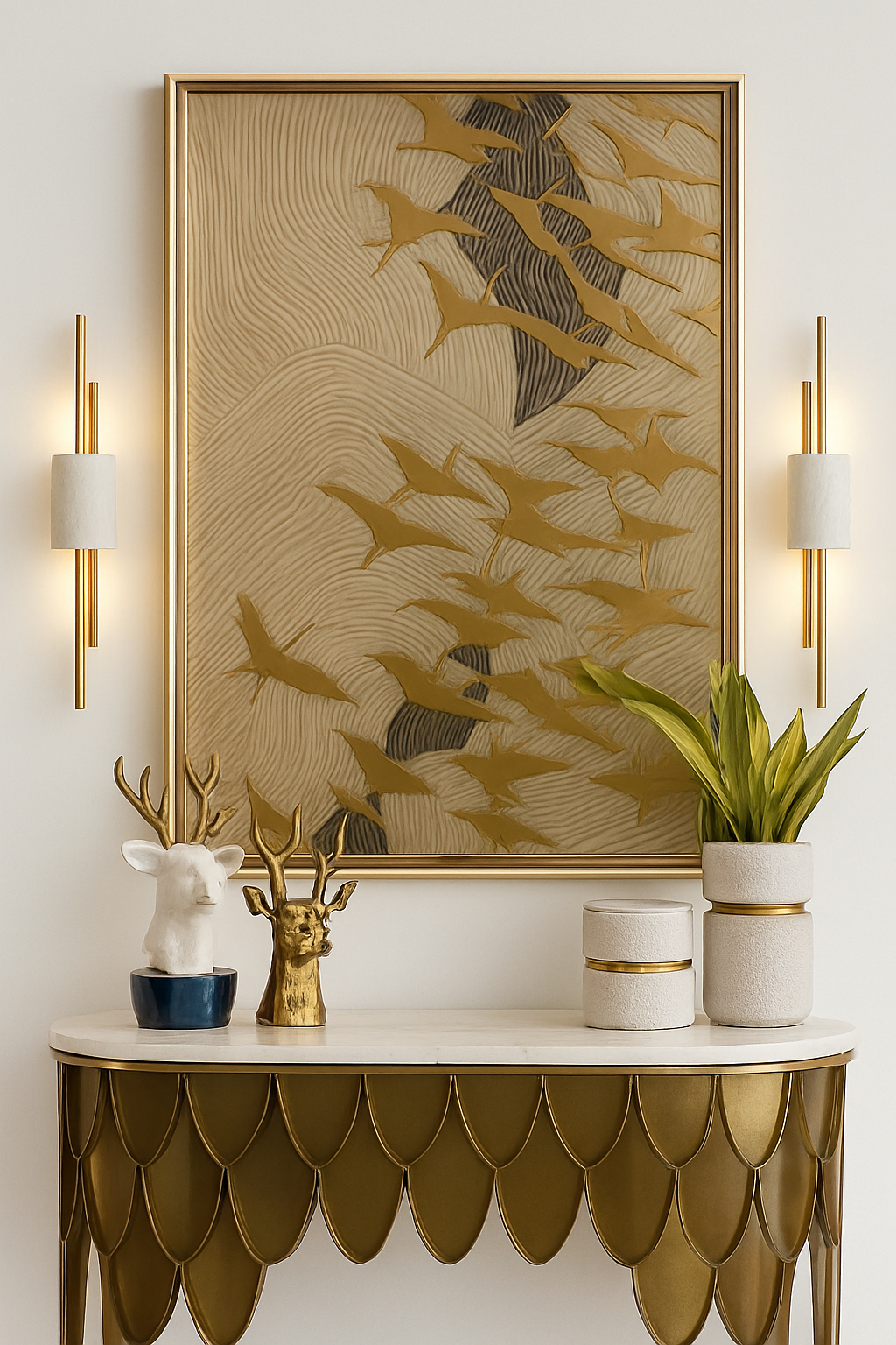 applique murale moderne en marbre pour décoration intérieure élégante - vue 4 sur 12