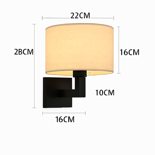 applique murale moderne en tissu avec led américaine européenne - vue 10 sur 10