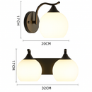 applique murale moderne en verre boule led décorative