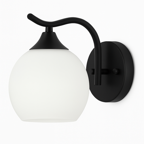 applique murale moderne en verre boule led décorative - vue 2 sur 7