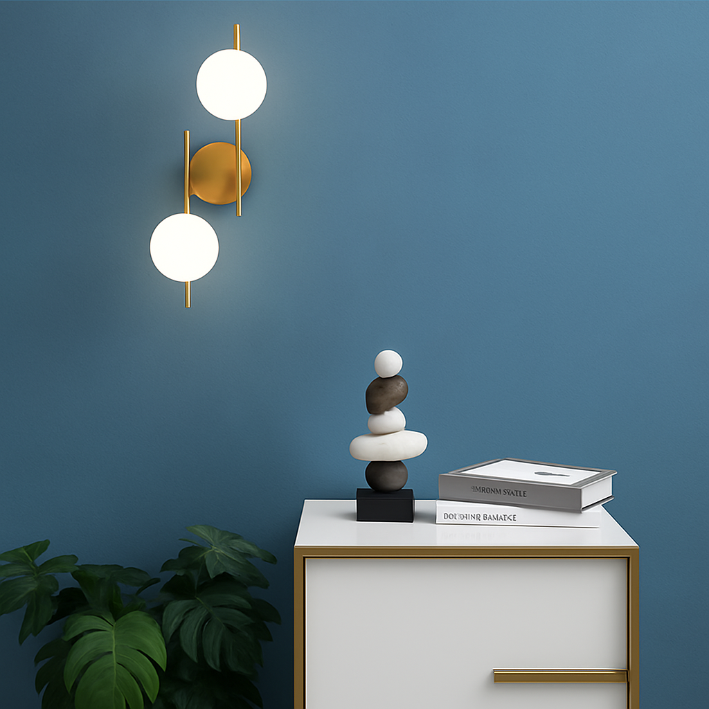 applique murale moderne en verre à led design créatif - vue 2 sur 10