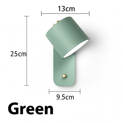 Applique murale moderne LED aux formes arrondies en métal et bois Nordic - vue 8 sur 8