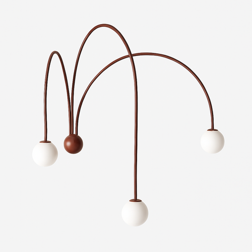 Applique murale moderne LED avec 3 arcs Solyne - vue 2 sur 9