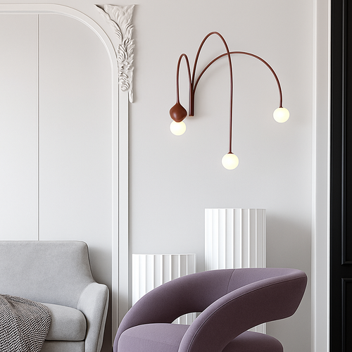 Applique murale moderne LED avec 3 arcs Solyne - vue 4 sur 9