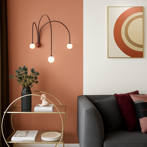 Applique murale moderne LED avec 3 arcs Solyne - vue 5 sur 9