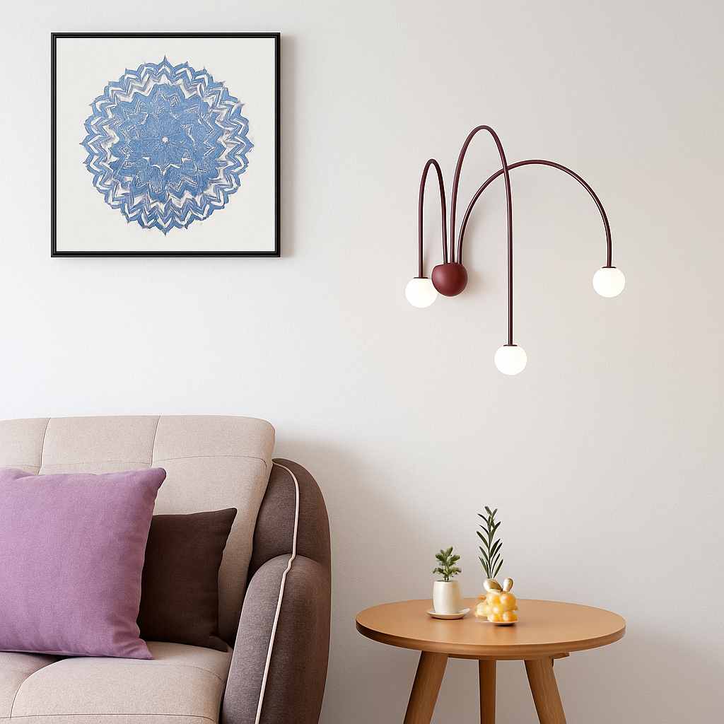 Applique murale moderne LED avec 3 arcs Solyne - vue 6 sur 9
