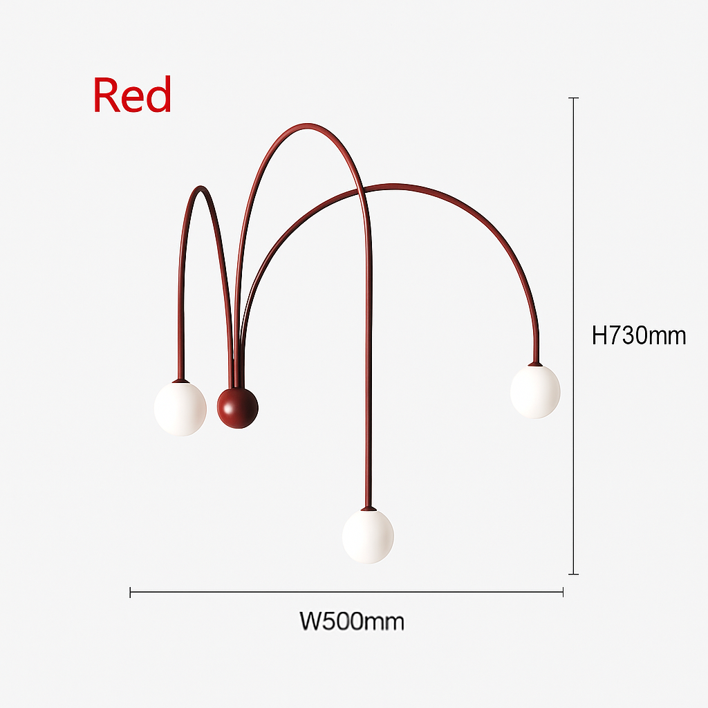 Applique murale moderne LED avec 3 arcs Solyne - vue 7 sur 9