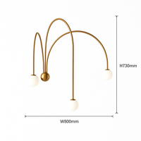 Applique murale moderne LED avec 3 arcs Solyne