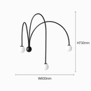 Applique murale moderne LED avec 3 arcs Solyne