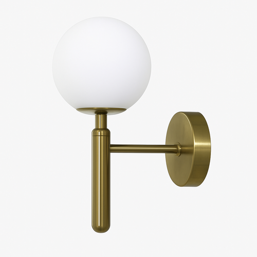 Applique murale moderne LED avec boule en verre et support cylindrique Sconce - vue 5 sur 8