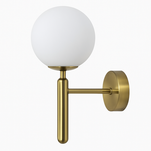 Applique murale moderne LED avec boule en verre et support cylindrique Sconce - vue 8 sur 8
