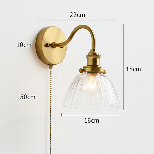 Applique murale moderne LED avec chaîne et interrupteur - vue 20 sur 23