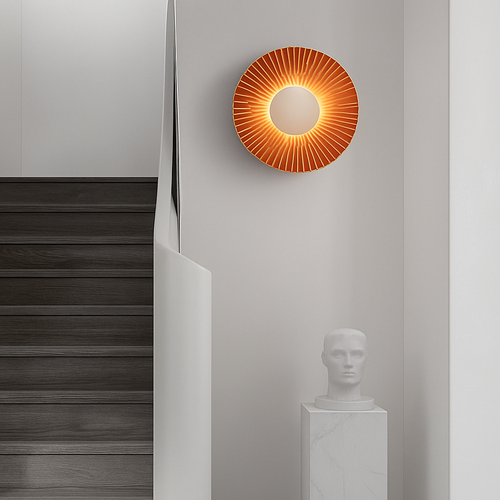 Applique murale moderne LED forme de soleil métallique Hasna - vue 4 sur 11