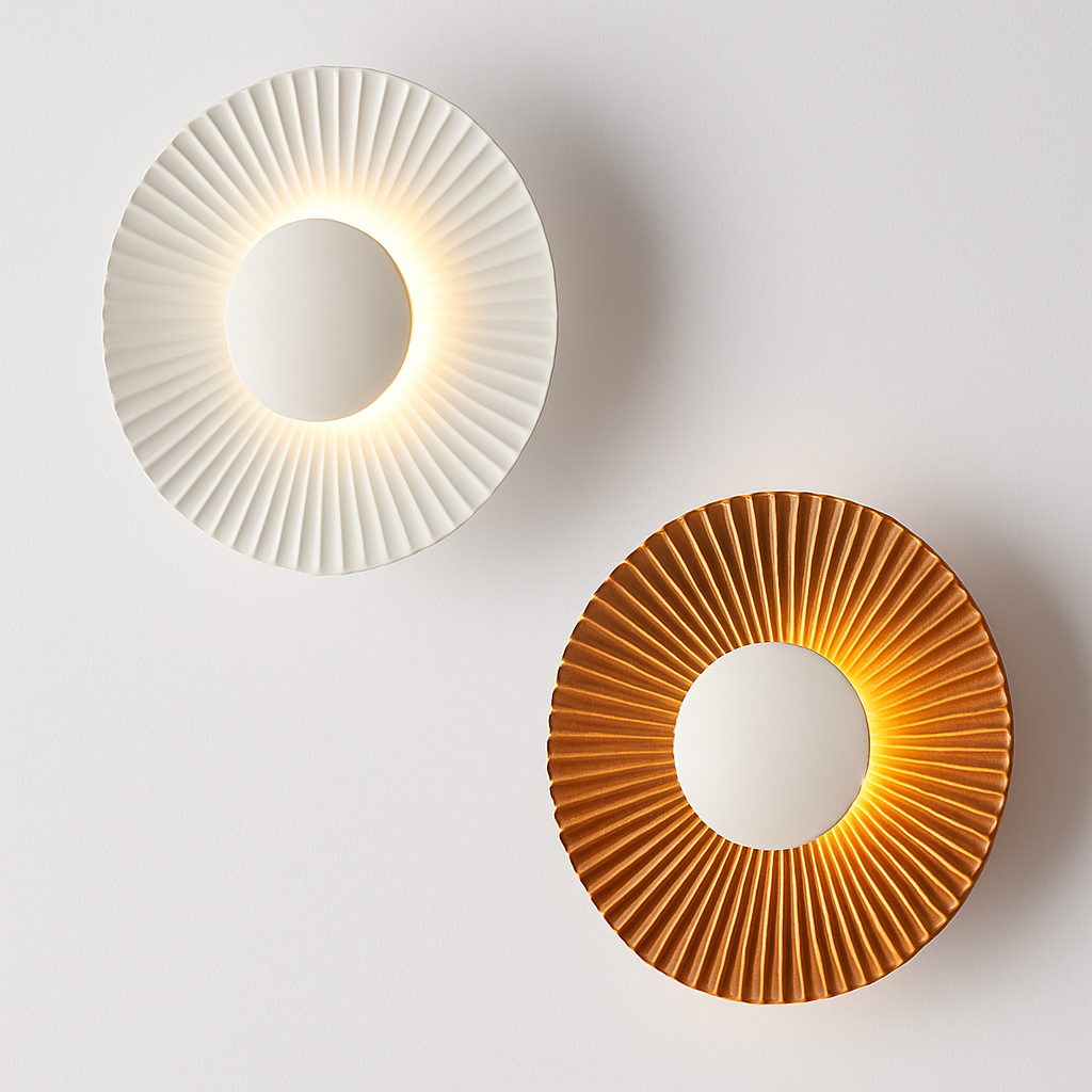 Applique murale moderne LED forme de soleil métallique Hasna - vue 4 sur 11