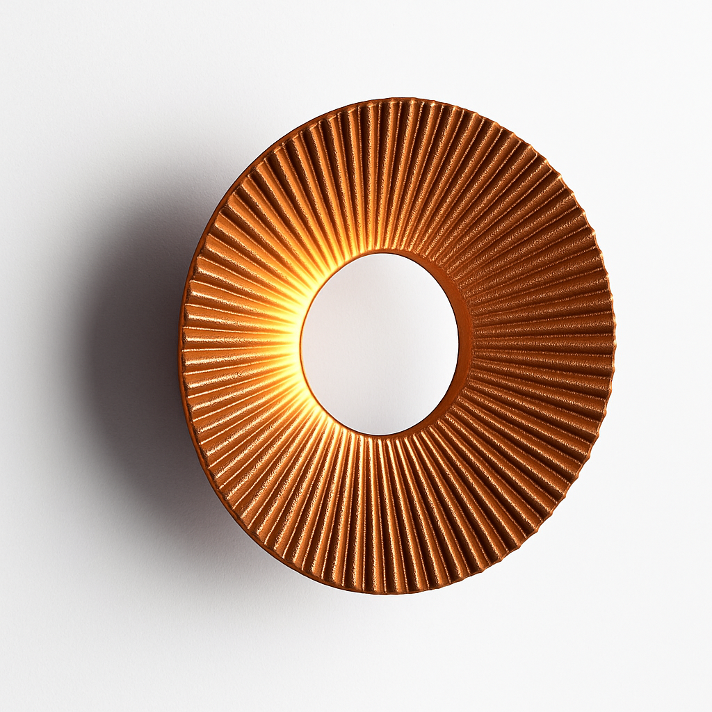 Applique murale moderne LED forme de soleil métallique Hasna - vue 6 sur 11