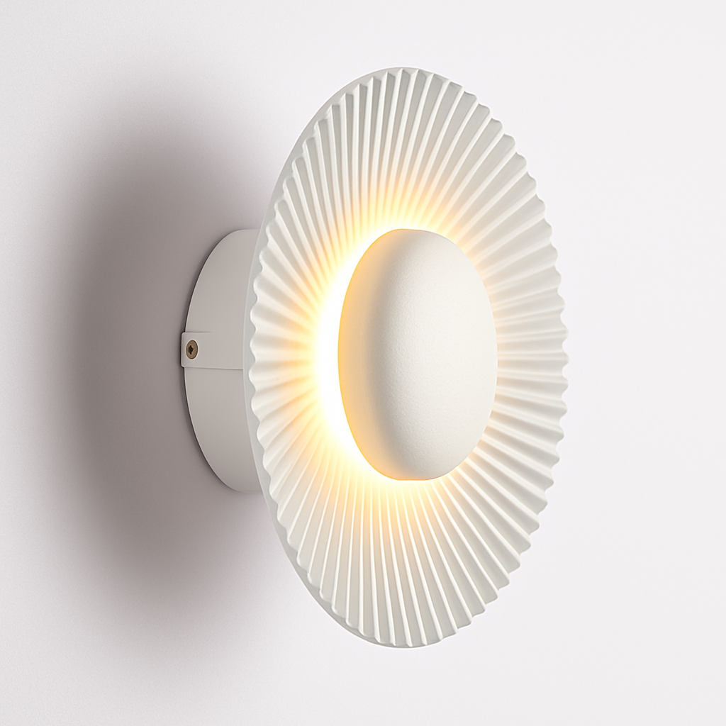 Applique murale moderne LED forme de soleil métallique Hasna - vue 8 sur 11