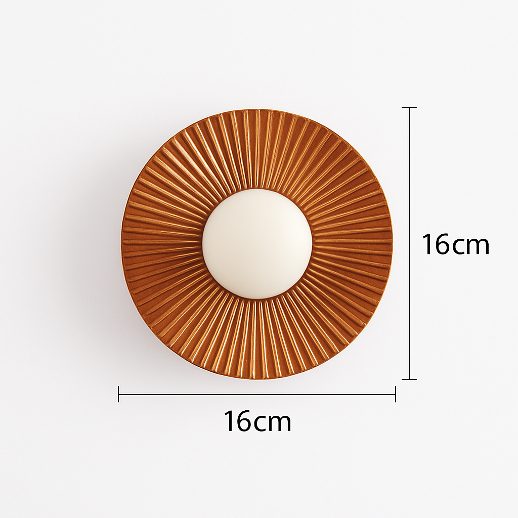 Applique murale moderne LED forme de soleil métallique Hasna - vue 10 sur 11