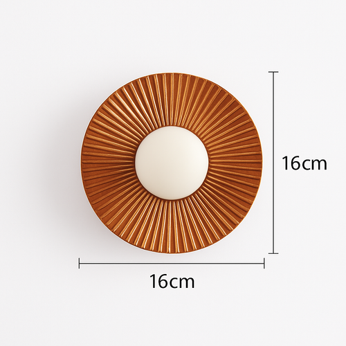 Applique murale moderne LED forme de soleil métallique Hasna - vue 11 sur 11