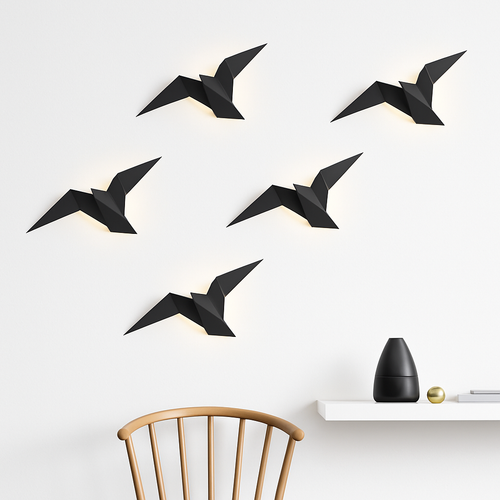 Applique murale moderne LED oiseau style origami Naila - vue 4 sur 5