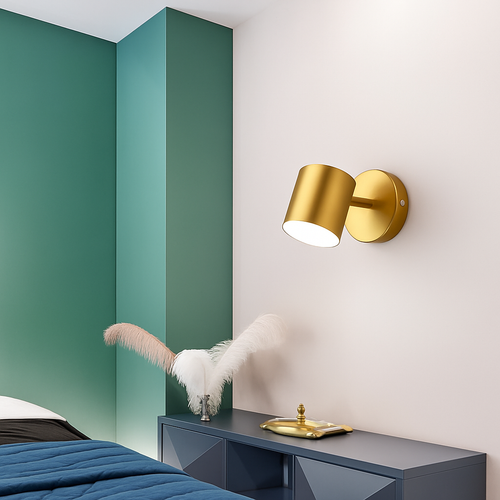 Applique murale moderne LED style spotlight doré Liudmila - vue 4 sur 8